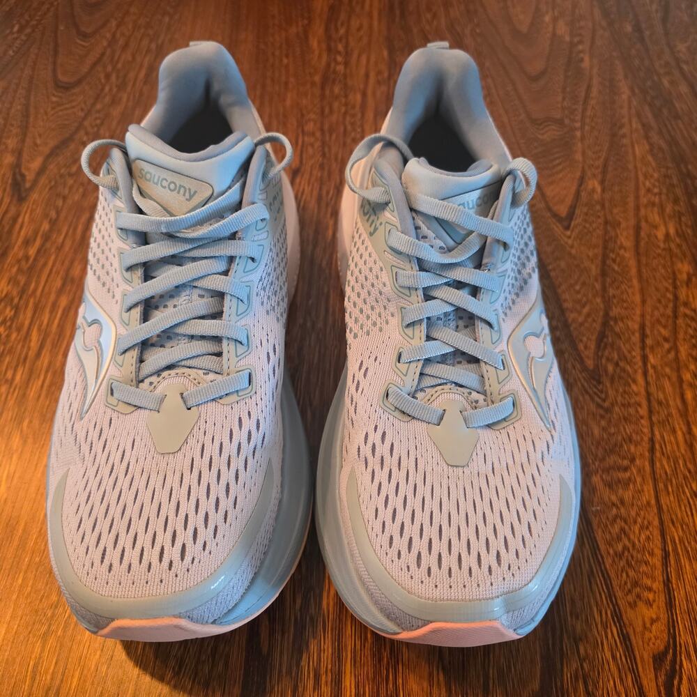 Saucony Guide 17 Running Athletic Shoes Cloud Size 9 No Insoles Grey Blue white - Picture 5 of 7